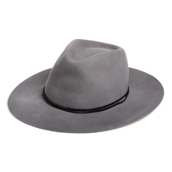 Rag & Bone Range Felt Brimmed Hat Unisex in Gray size Large 58cm - Picture 3 of 14